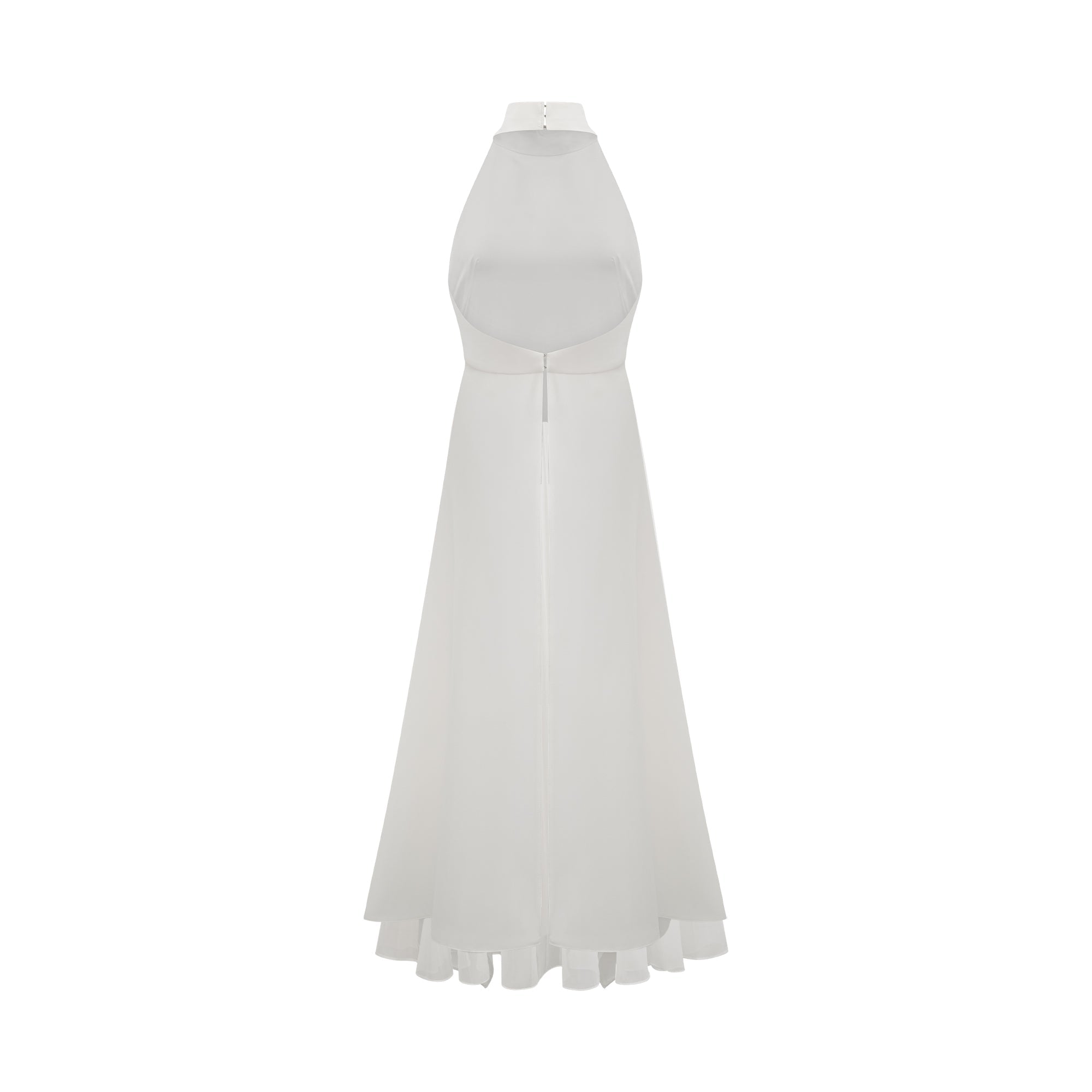 Inés halterneck layered long dress